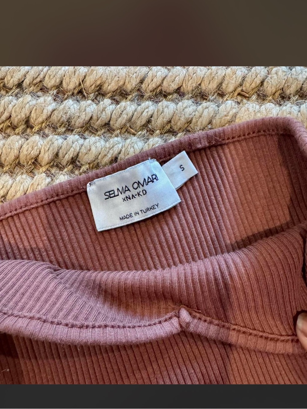 Brown Ribbed Strapless Tube Top - Picture 2 of 3